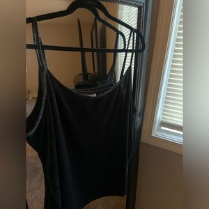 Charcoal crushed velvet cami